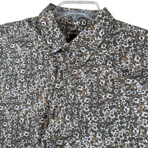 Eddie Bauer Mens Floral Print Short Sleeve Button Down Shirt Large Tall